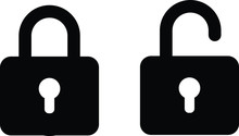 Illustration Vector Icon Of Close And Open Lock