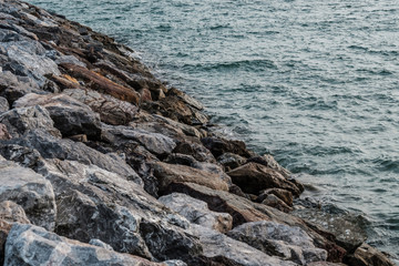 landscape rock cross the sea beautiful nature