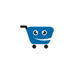 Sticker - Shopping cart icon logo design vector template