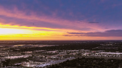 Sky view of Carrollton, Texas