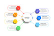 © acidmit - 7 steps infographic template with realistic hexagonal elements on white background. business process diagram. company presentation slide template. modern vector info graphic layout design. eps 10
