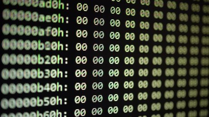 Wall Mural - binary code on screen background