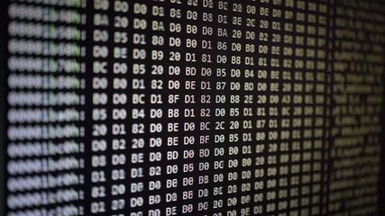 Wall Mural - binary code on screen background