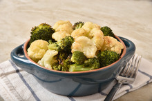 Roasted Broccoli And Cauliflower