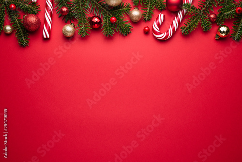 Cuadros en Lienzo Merry Christmas and happy New Year background