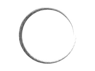 Grunge circle made of black paint.Grunge circle made of black ink.Grunge oval shape.Grunge thin circle made for marking.Grunge ink circle made with art brush.