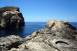 Fungus Rock and landscape of Dwejra Bay next to Azure Window (it-Tieqa Żerqa) in Xlendi, Gozo