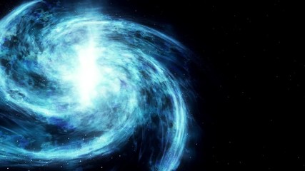 Wall Mural - the spiral galaxy revolves around its axis. dramatic background. 4k