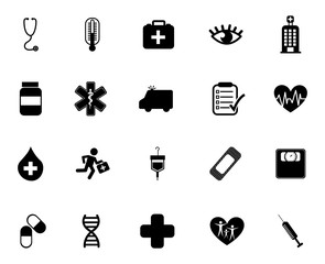 Sticker - Isolated medical icon set vector design