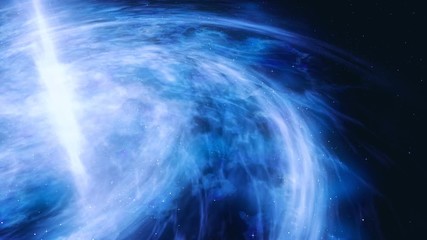 Wall Mural - interstellar tourism. camera flying over galaxy. awesome space panorama universe galaxy. 4k renderin