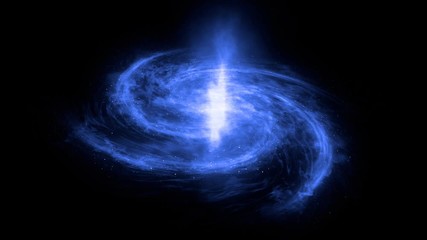 Wall Mural - zoom in. flight of the camera approaching the center of the galaxy. impressive structure of the spir