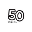 50 Years Anniversary Celebrations Vector Template Design Illustration