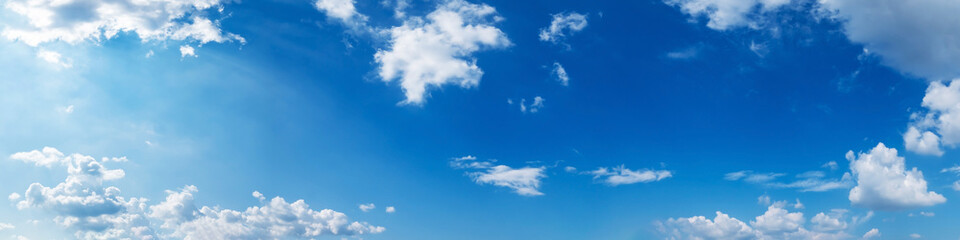 Wall Mural - panorama sky with cloud on a sunny day. beautiful cirrus cloud. panoramic image.