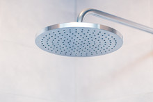 Rainfall Or Rain Shower Head At Overhead For Calming And Relaxing Showers