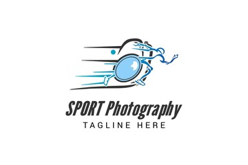 Wall Mural - Sport photography logo template