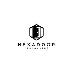 Wall Mural - housing design logo or door with hexagon