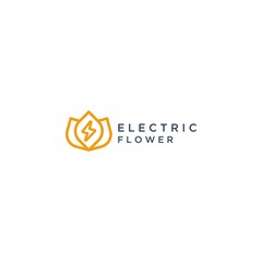 Wall Mural - electrical logo design, or flowers with lightning