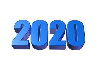 立体的な2020の数字