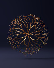 Poster - 3D rendering of abstract biological shape, reminiscent of coral or tree.  Background for poster design.