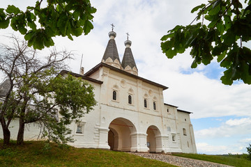 Entrance in Ferapontov monastery in a summer day