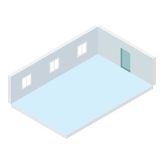 Poster - Big empty room icon. Isometric of big empty room vector icon for web design isolated on white background
