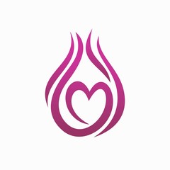 Poster - onion logo that formed love concept