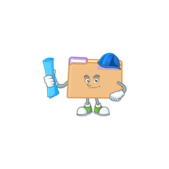 Sticker - Architect folder icon with character the mascot