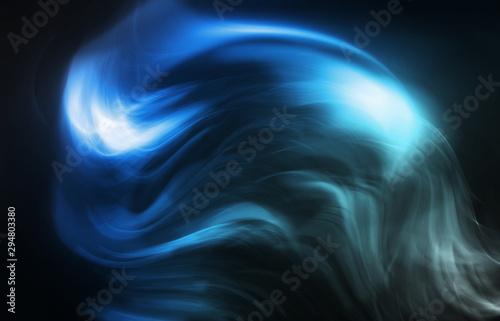 Blue abstract smoke background with blurred motion effect