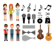 © Gstudio - Music icon set vector design