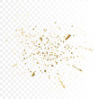 Gold Confetti Isolated On White Background. Celebrate Vector Illustration