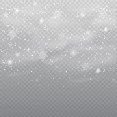 Poster - Snow isolated on transparent background