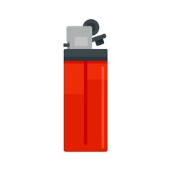 Poster - Plastic cigarette lighter icon. Flat illustration of plastic cigarette lighter vector icon for web design