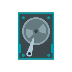 Poster - Magnetic hard disk icon. Flat illustration of magnetic hard disk vector icon for web design