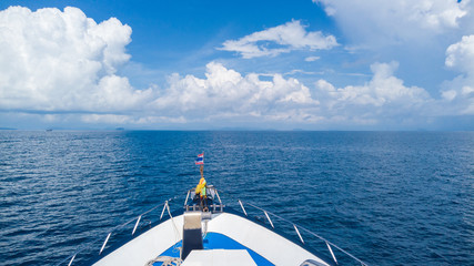 Wall Mural - The ferry is traveling to Phi Phi Island, Krabi Province.