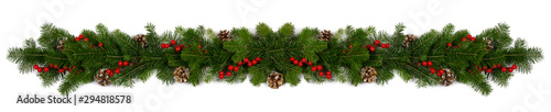 Fotomural Christmas frame of tree branches