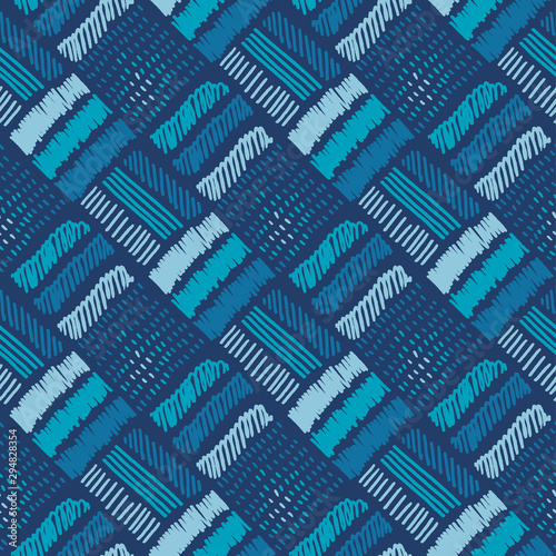 Hand drawn water blue triba...