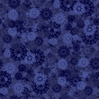 Seamless background with blue snowflakes for Christmas decorations