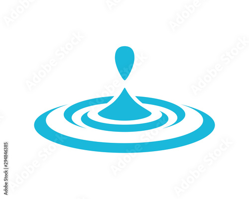 Cuadros en Lienzo Water Drop and Water Splash Symbol