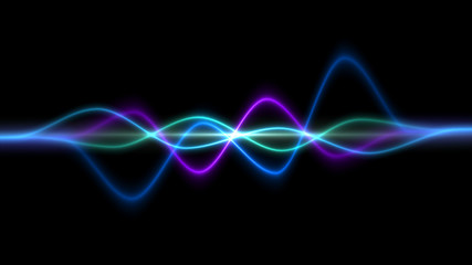 Wall Mural - frequency audio music equalizer. music player waveform, hud for sound technology . song studio or mu