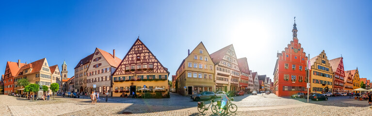 Panorama, Dinkelsbühl, Bayern, Deutschland 