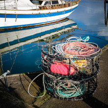 Crab Pots On Dock