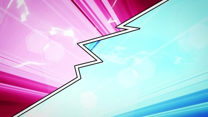 Poster - Comic Book Action Layout Background With Power Fx/ 4k animation of a powerful comics like page layout background with halftone dots and dynamic action speed sunbeams effects