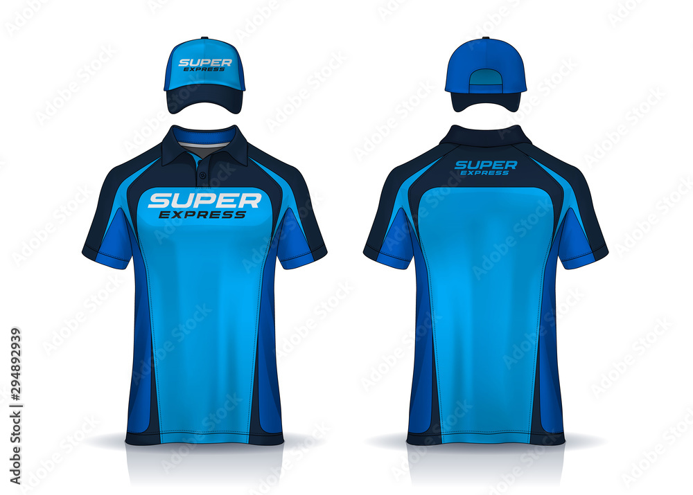 Corporate Work Shirts,t-shirt and cap templates design. uniform for company.