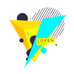 Poster - Abstract geometric background with triangles in minimalistic style.