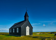 Black Church In Budir, Iceland
