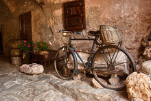 Vintage Bicycle In A Rural Village