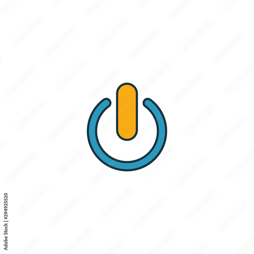 On Off icon. Outline filled creative elemet from audio buttons icons ...
