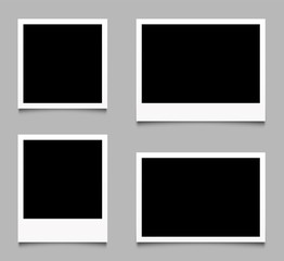Wall Mural - photo frame with shadow set. vector