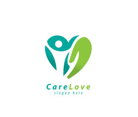 care love design people logo