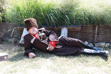 Wall Mural - Man in traditional Cossack clothes